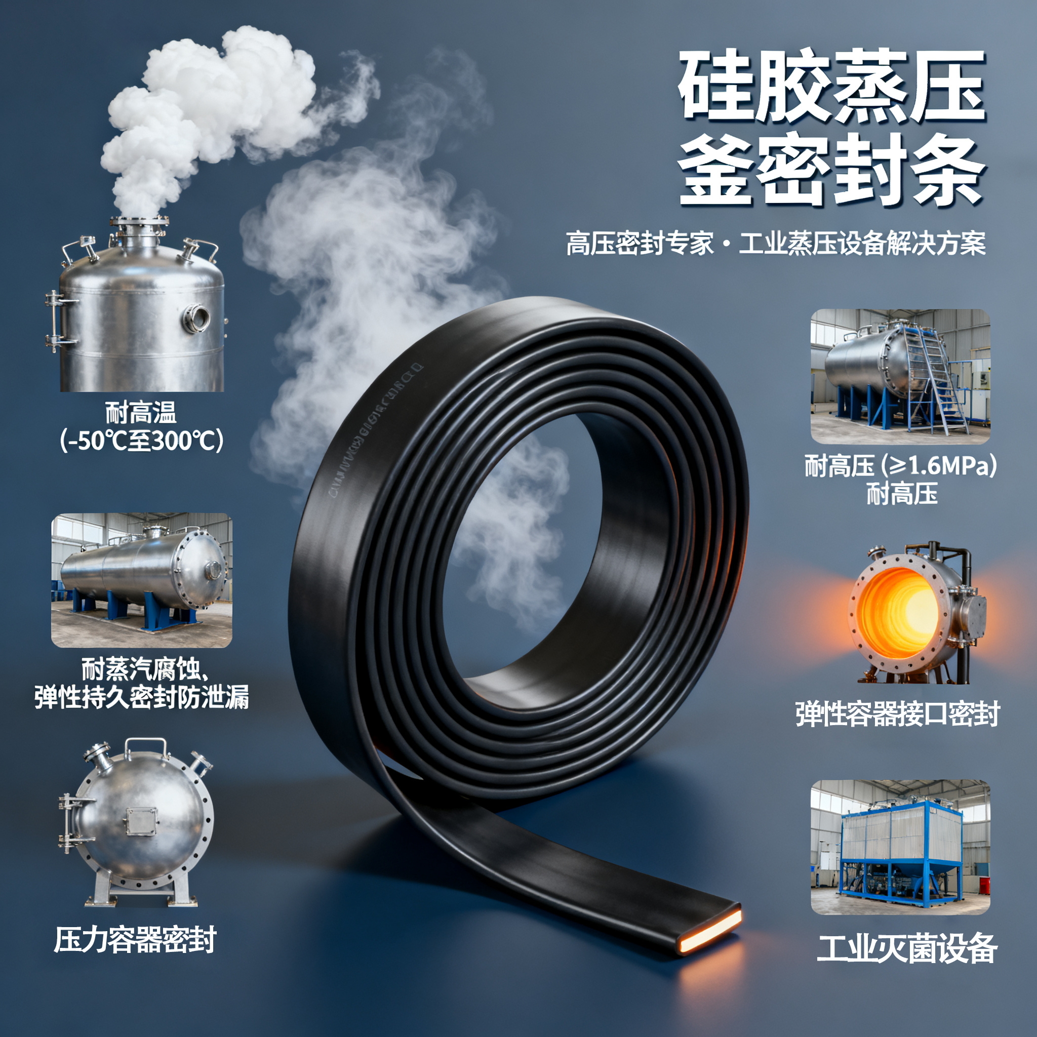 硅膠蒸壓釜密封條