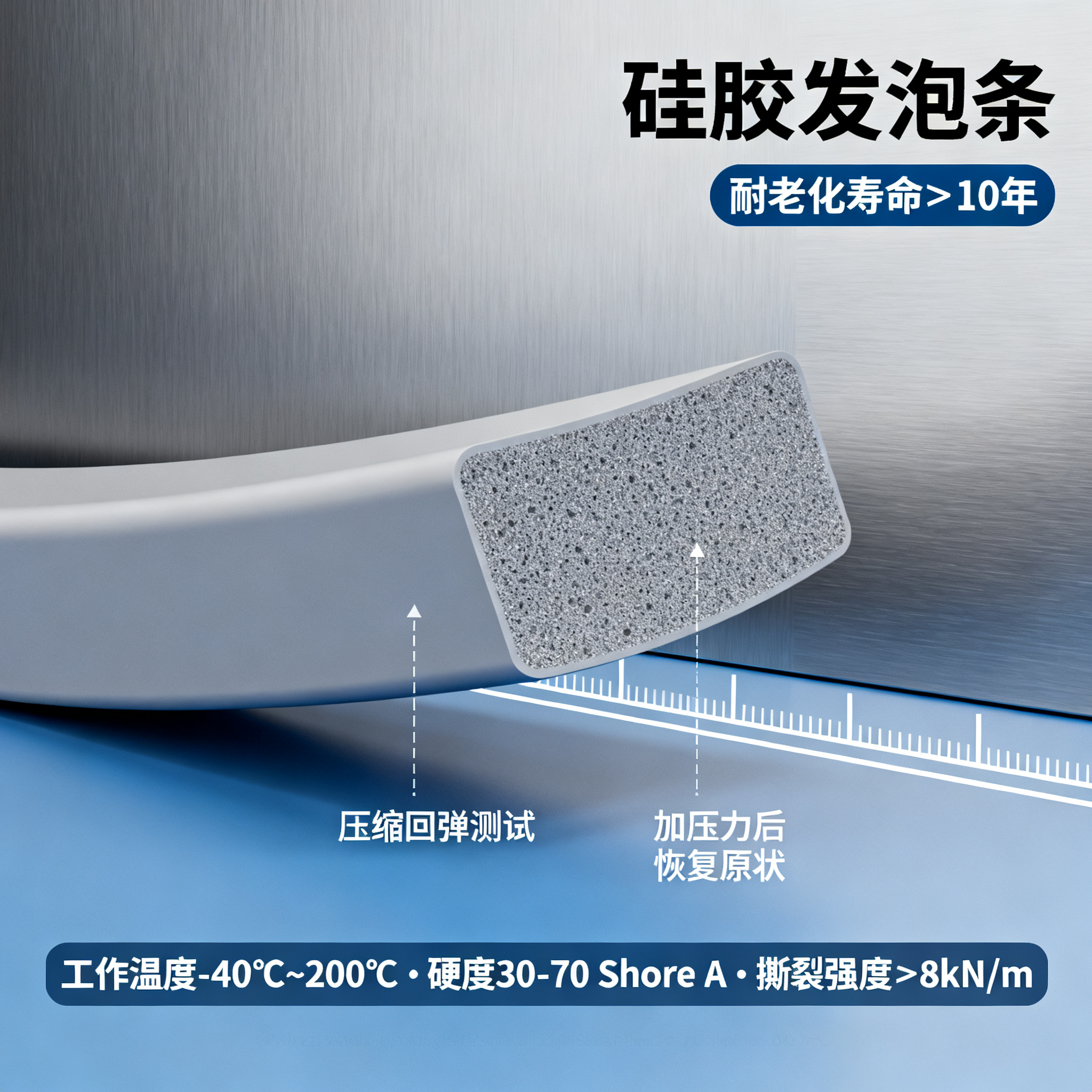 硅膠發(fā)泡條